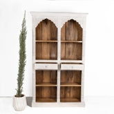 Rajasthan Handmade Indian Furniture Wooden Double Arch Bookshelf